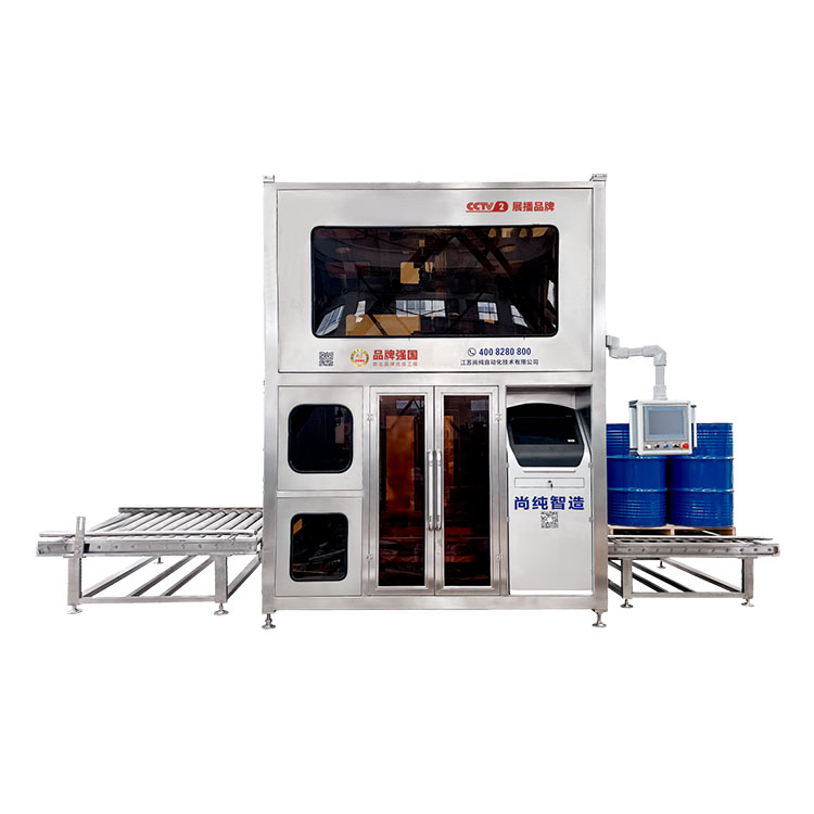 200L Barrels And IBC Barrels ចែករំលែកម៉ាស៊ីនបំពេញជាតិគីមីពេញលេញដោយស្វ័យប្រវត្តិ